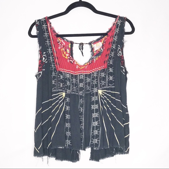 Free People Tops - Free People One Size Distressed Open Back Tank Top